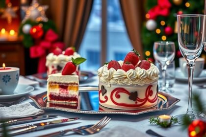 Téli ünnepi desszertek tálalása 4-6 fő részére