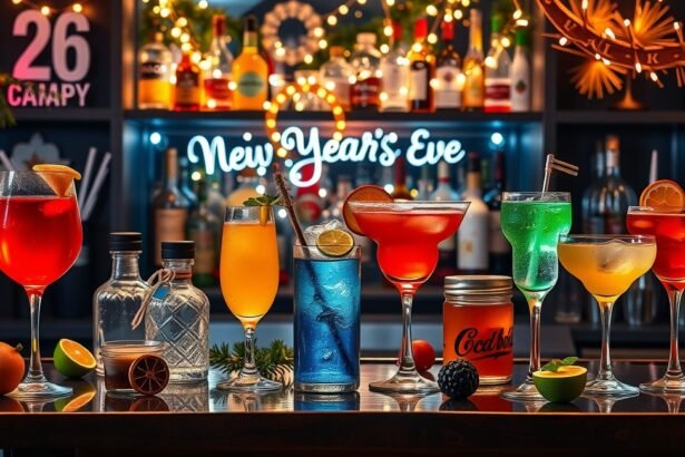 Szilveszteri koktélok otthoni készítése különböző italokkal