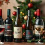 Pezsgők és tokaji borok ünnepi hangulatban karácsonyra.