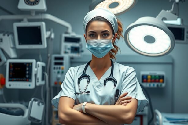 Általános ápoló egy modern egészségügyi intézményben