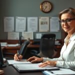 Anyakönyvvezető munkahelyi környezetben, bérszámfejtés