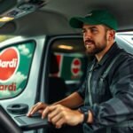 Bárdi-kiszállító a járműben, kész a munkára.