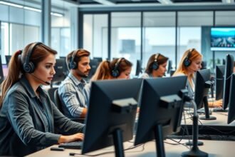 Call centeres munkahelyi környezet, ügyfélszolgálat munkatársak