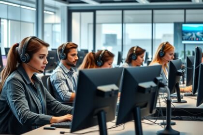 Call centeres munkahelyi környezet, ügyfélszolgálat munkatársak