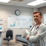 Fizioterapeuta a rehabilitációs központban