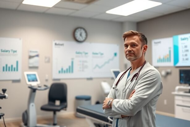 Fizioterapeuta a rehabilitációs központban