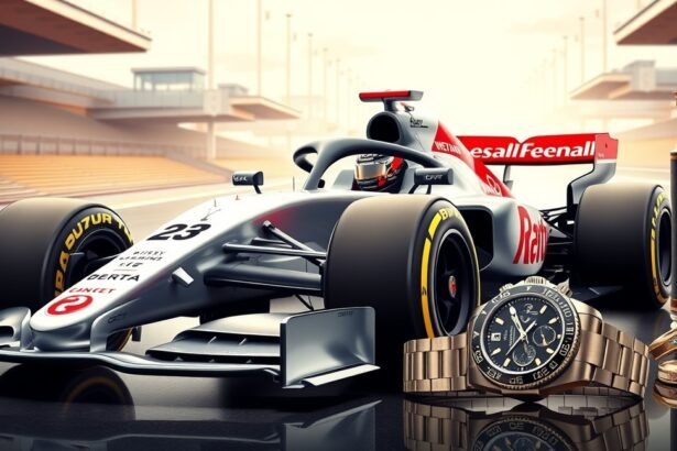 Forma-1 autó és luxusórák a versenypályán