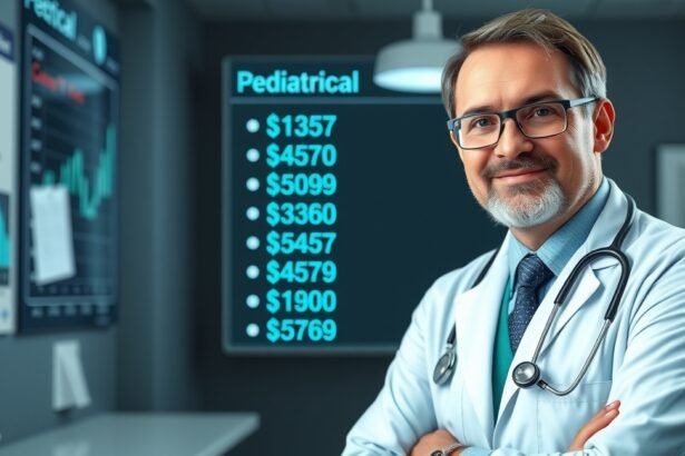 Gyermekorvos mosolygó orvos a rendelőjében