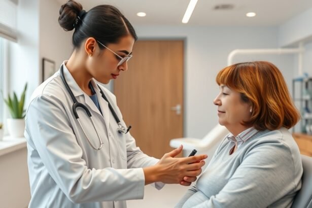 Gyógytornász több mint 20 év tapasztalattal egy pácienssel.