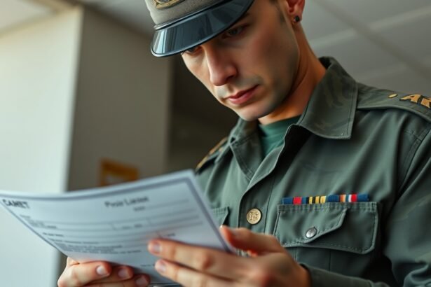 Hadnagy vizsgálja a fizetési értesítőt a katonai irodában.