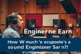 Hangmérnök munka közben, stúdió környezetben