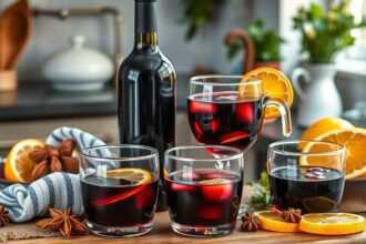 Forralt bor otthoni elkészítéshez, fűszerekkel és gyümölcsökkel