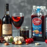 Különböző forralt bor alapanyagok és fűszerek