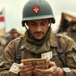 Idegenlégiós katona pénzt számol