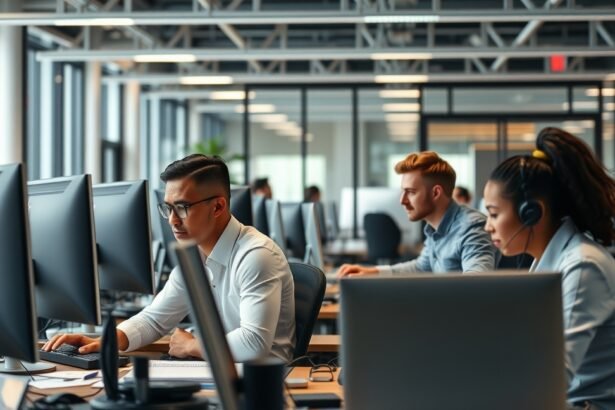 IT szakemberek dolgoznak modern irodai környezetben