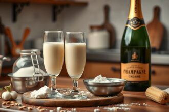Házi pezsgőkrémes desszert készítése otthon.