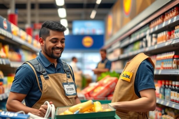 Lidl dolgozók munkája az élelmiszerboltban