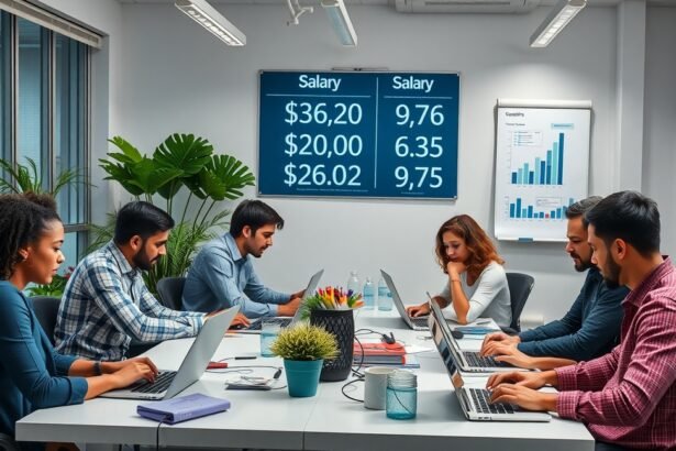 Online marketingesek munkakörnyezetében a fizetések elemzése.