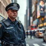 Rendőrjárőr a városi forgalomban