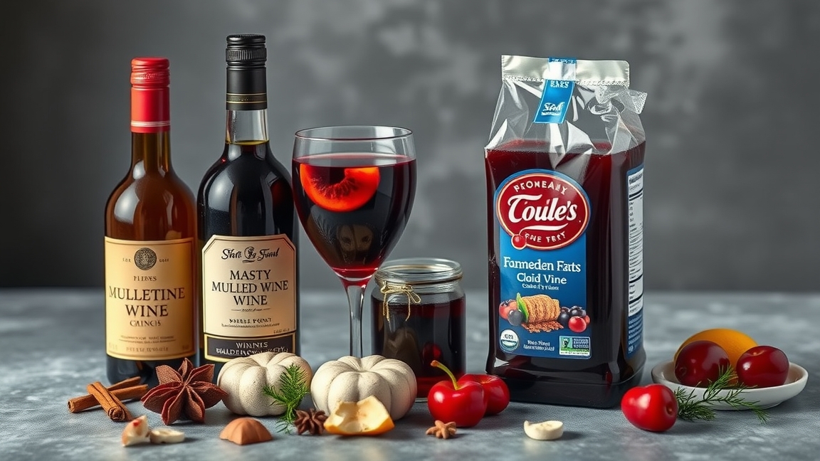 Különböző forralt bor alapanyagok és fűszerek