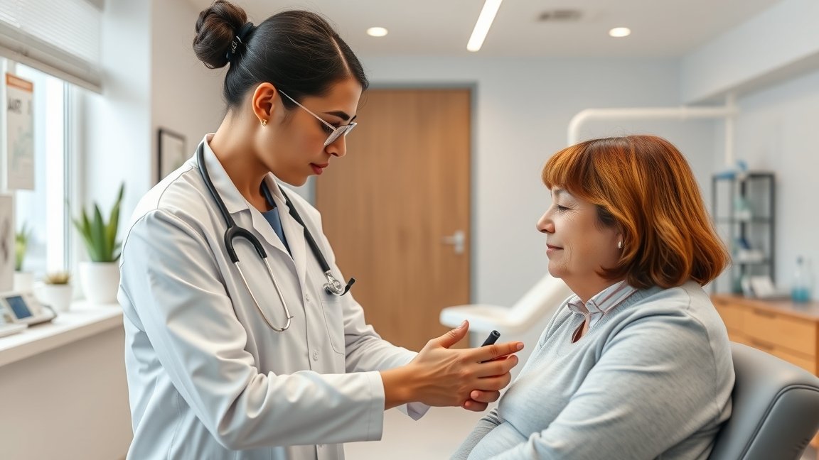 Gyógytornász több mint 20 év tapasztalattal egy pácienssel.