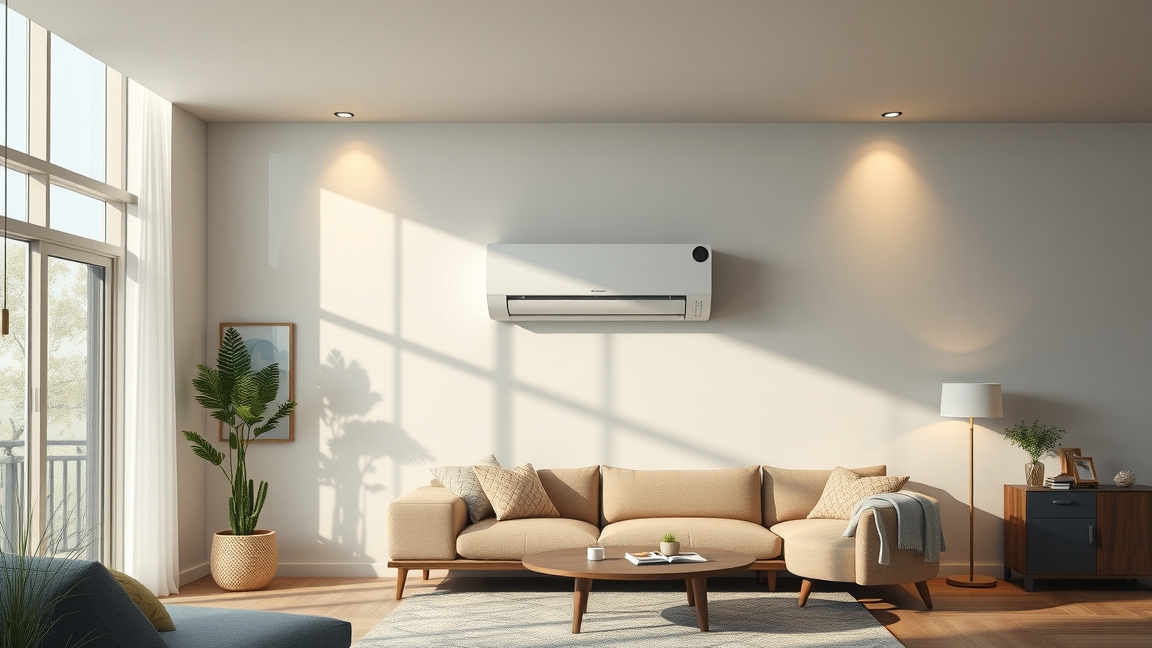 Modern klíma a nappaliban energiatakarékos fűtéshez