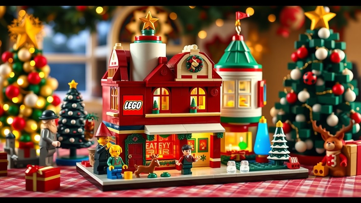 Karácsonyi LEGO készlet a ünnepi díszítéssel