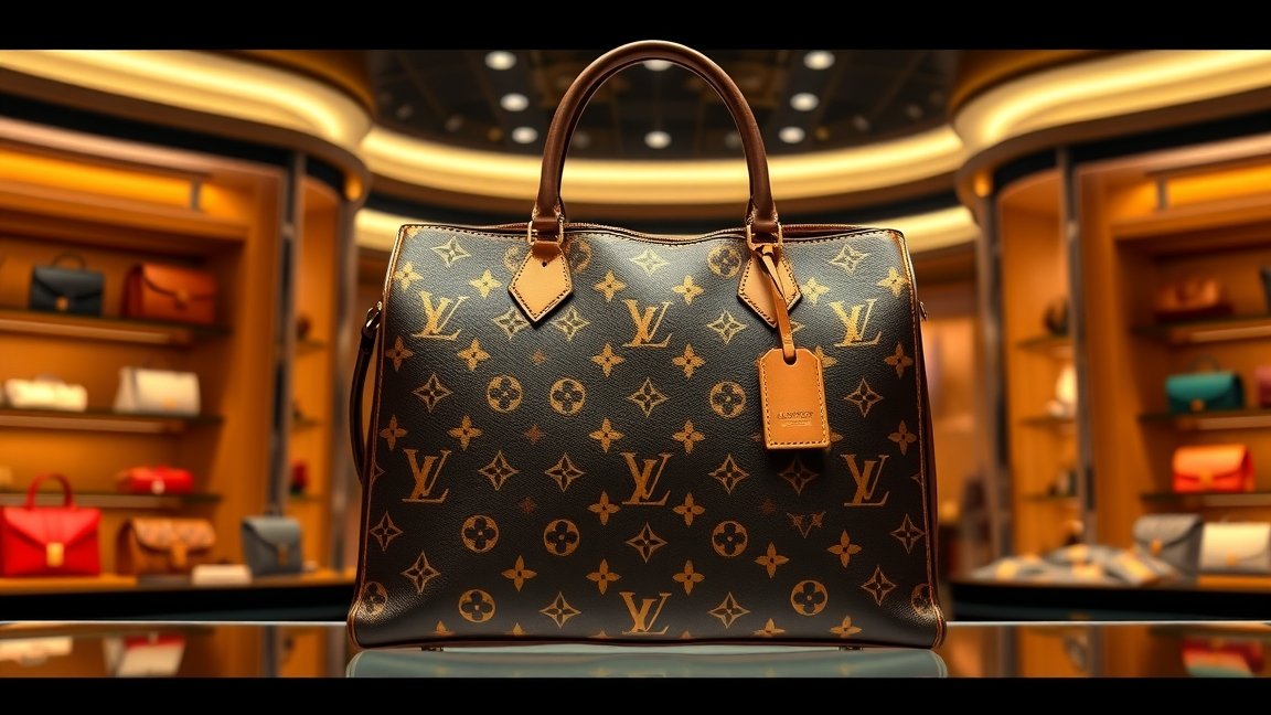 Louis Vuitton táska elegáns boltban