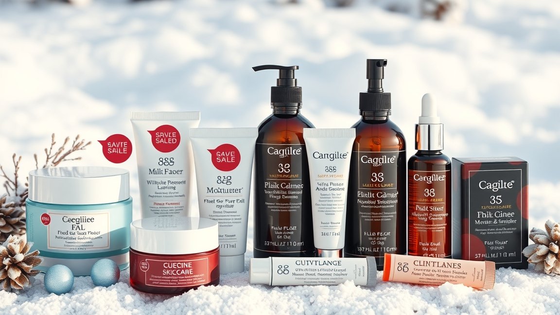 Téli bőrápolás termékek havon és fenyőtobozokon