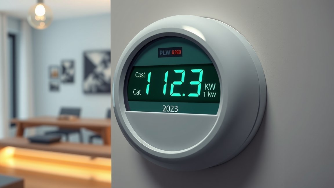 Modern elektromos mérőóra 2023-as adatokkal
