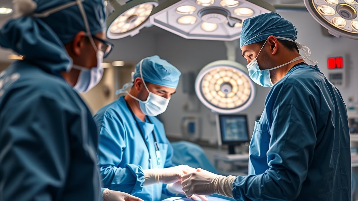 Traumatológus műtét közben