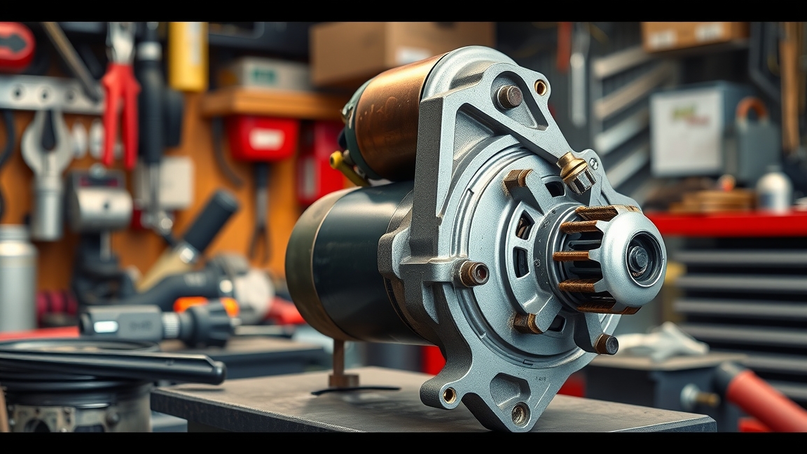 Önindító a szervizben a felújításhoz