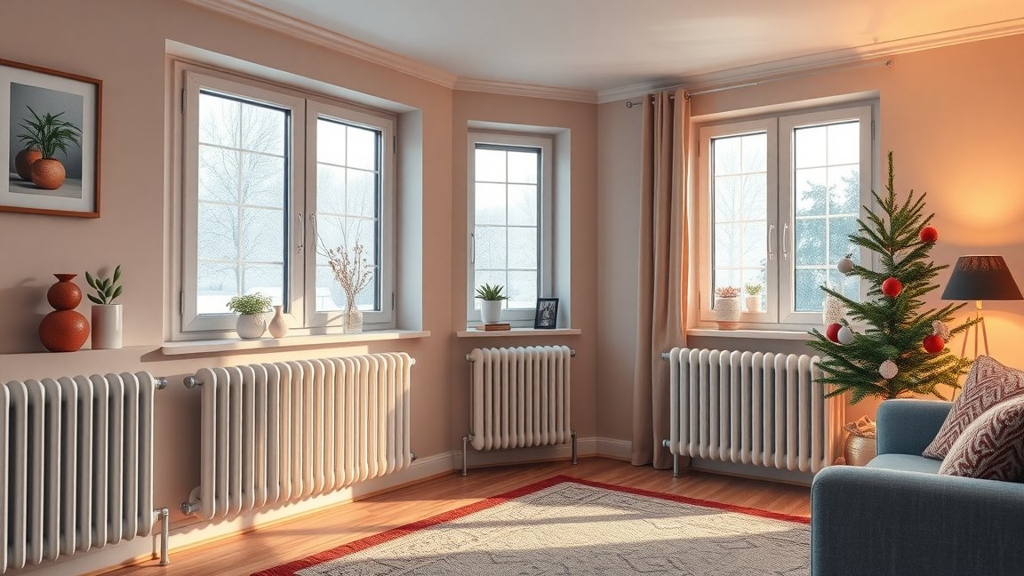 Téli fűtés egy lakásban radiátorokkal és ablakokkal