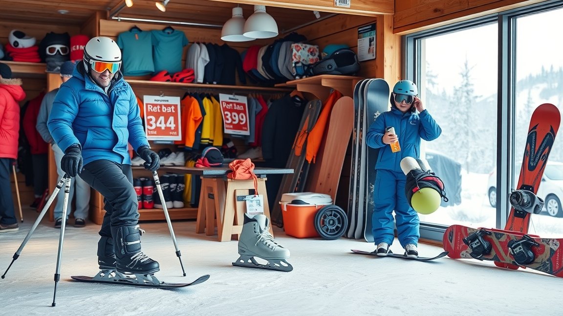 Téli sportfelszerelés bérlése síeléshez és snowboardozáshoz
