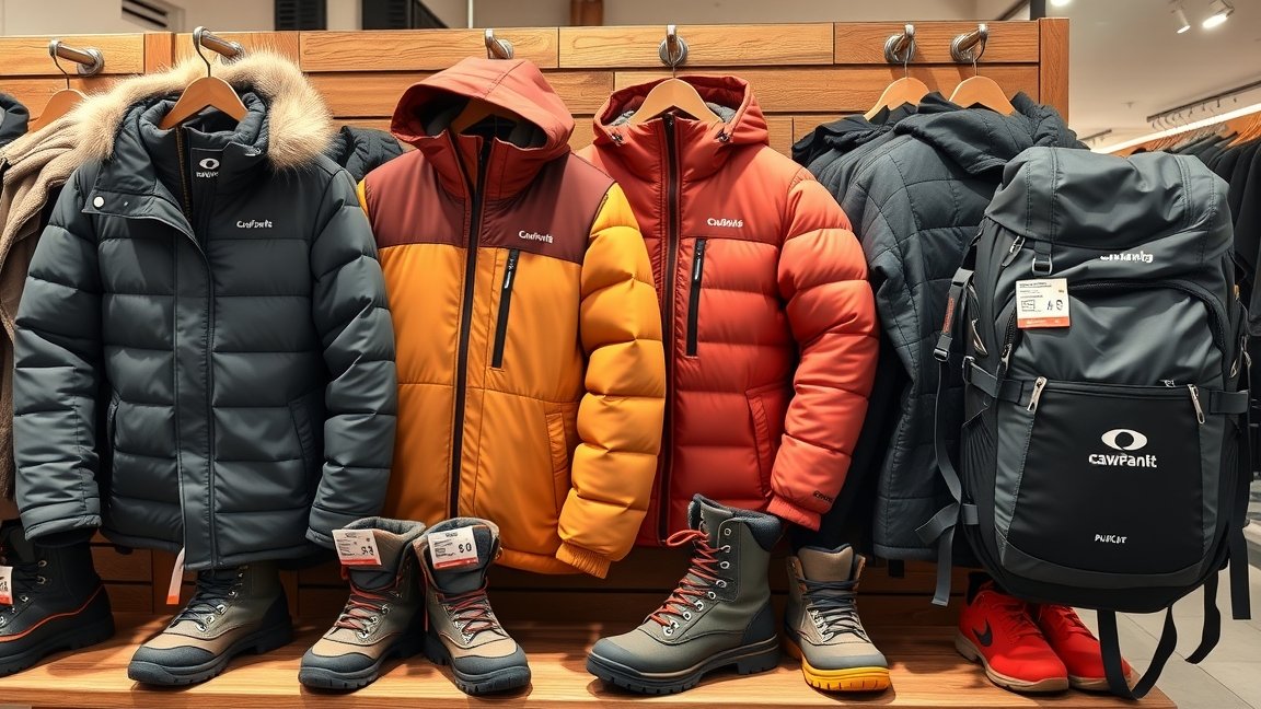 Téli túrafelszerelés: kabátok és bakancsok bemutatása boltban