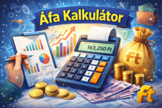 Áfa kalkulátor pénzügyi grafikonokkal és valutával