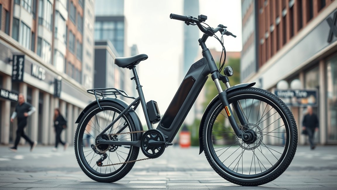 Modern elektromos kerékpár városi közlekedéshez