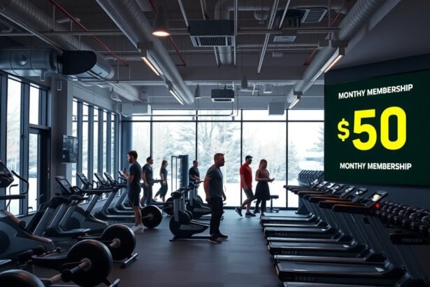 Modern edzőterem belső tér, havonta 50 dolláros bérlet