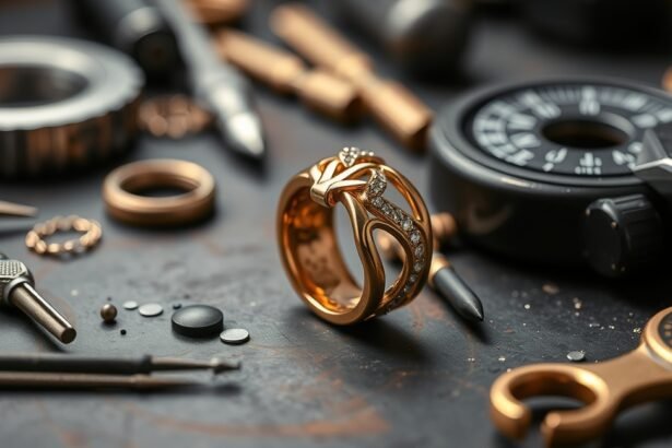 Egyedi készítésű aranygyűrű ékszerkészítő eszközök között