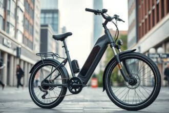 Modern elektromos kerékpár városi közlekedéshez