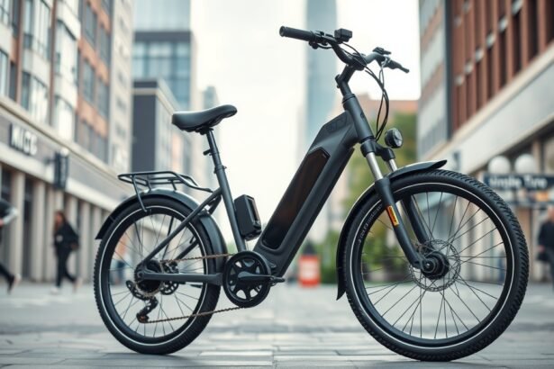 Modern elektromos kerékpár városi közlekedéshez
