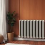 Modern elektromos radiátor egy otthonban, fűtési költségekkel kapcsolatosan