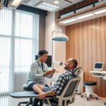 Hajbeültetési konzultáció orvossal modern klinikán