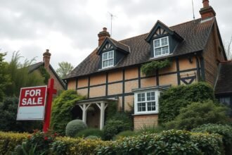 Ház eladó Angliában, gyönyörű zöld környezetben.