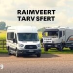 Állatszállító autók a bérléshez földúton.