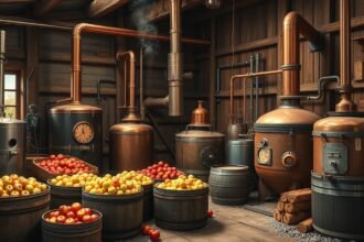 Alma pálinka előállításához szükséges berendezések és gyümölcsök