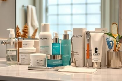 Otthoni arctisztító készlet különböző bőrápoló termékekkel