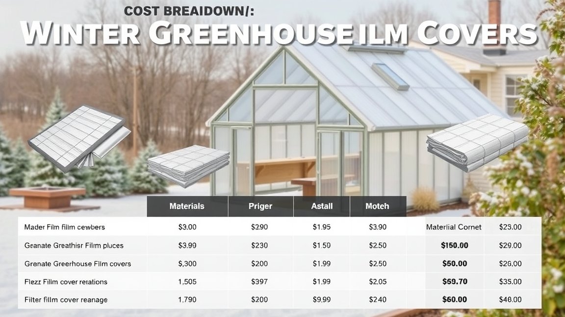 Fóliatakarás költségvetési áttekintés téli fóliakerthez.