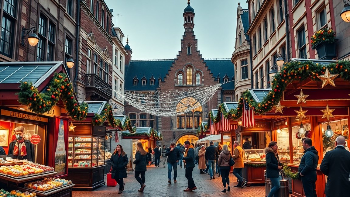 Karácsonyi vásár egy szép városban