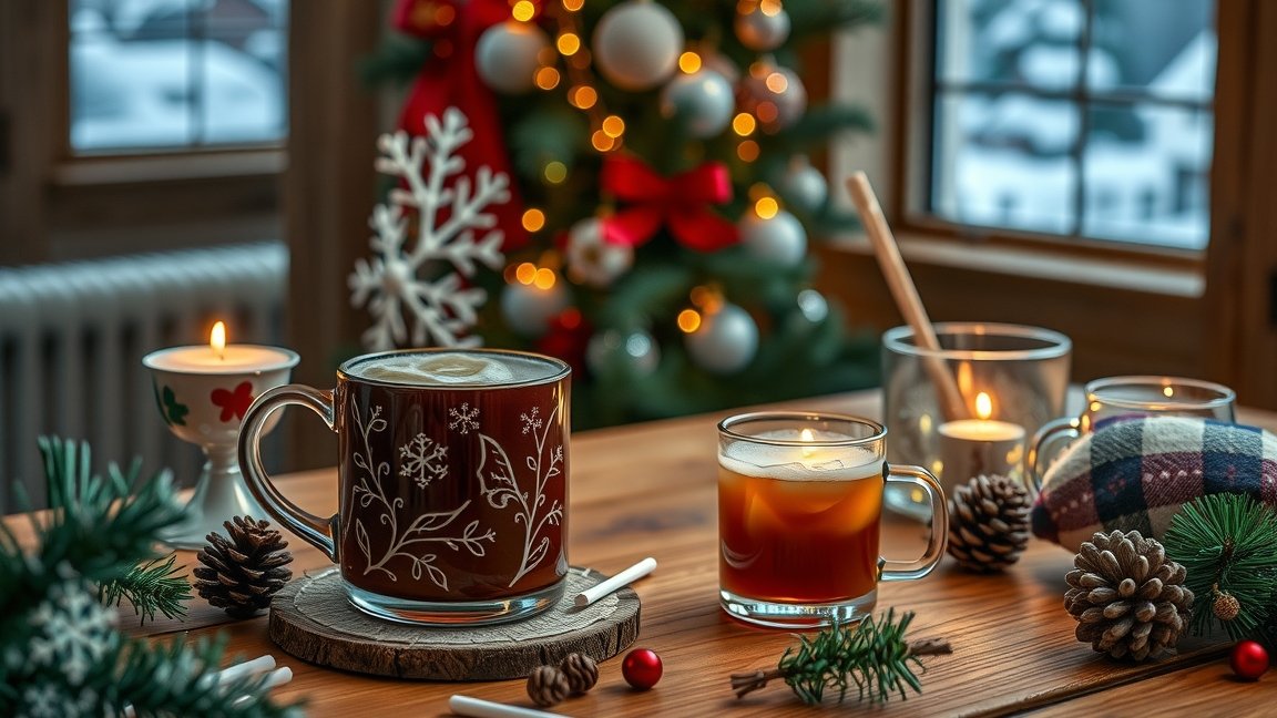 Téli rumos italok, glögg és grog karácsonyi hangulatban